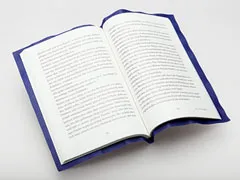 Aufgeschlagenes Buch mit Textseiten