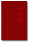 Roter Buchumschlag mit dem Titel „nein nein nein“