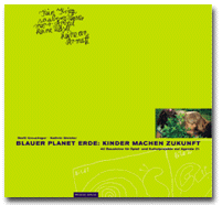 Hellgrüner Buchumschlag „Blauer Planet Erde: Kinder machen Zukunft“